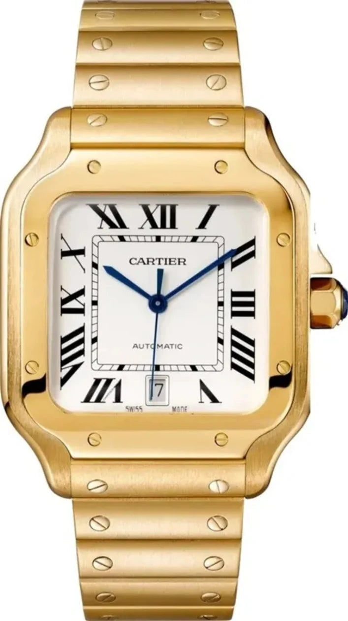 Cartier Santos Large Yellow Gold White Dial - WGSA0029 - New 2026