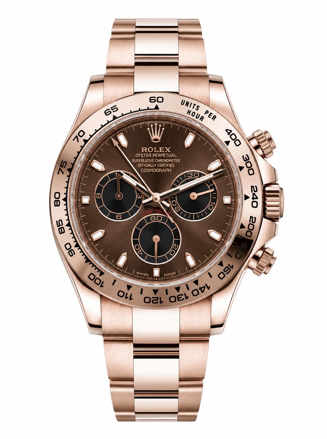 Rolex Daytona Rose Gold Chocolate Dial Oyster Bracelet 116505