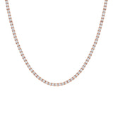 Rose Gold Diamond Tennis Necklace