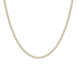 Yellow Gold Diamond Tennis Necklace