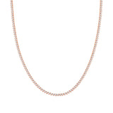 Rose Gold Diamond Tennis Necklace