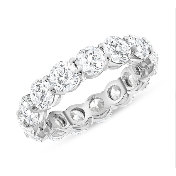 White Gold 8 Carats Round Diamond Eternity Band