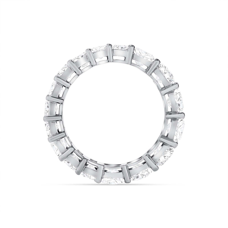 Half Round Half Emerald Lab Grown Diamond Eternity Band