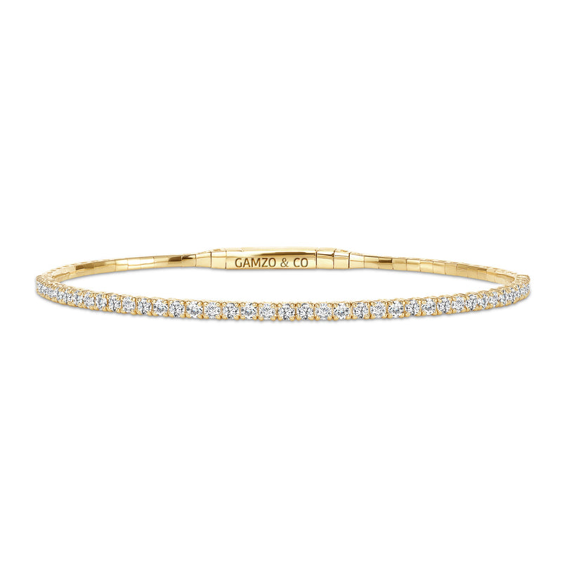 Yellow Gold Diamond Bangle