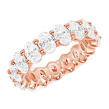 Rose Gold Oval Cut Diamond Eternity Band