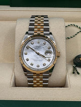 Rolex Lady Datejust 28mm Silver Diamond Dial Two-Tone Jubilee - 279173 - Brand New 2024