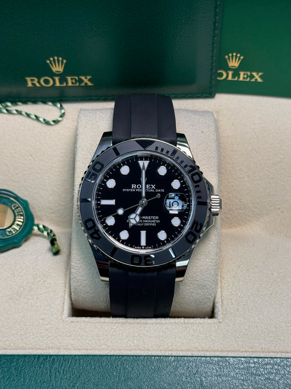 Rolex Yacht-Master 42mm White Gold Black Dial Oysterflex - 226659 - New 2025