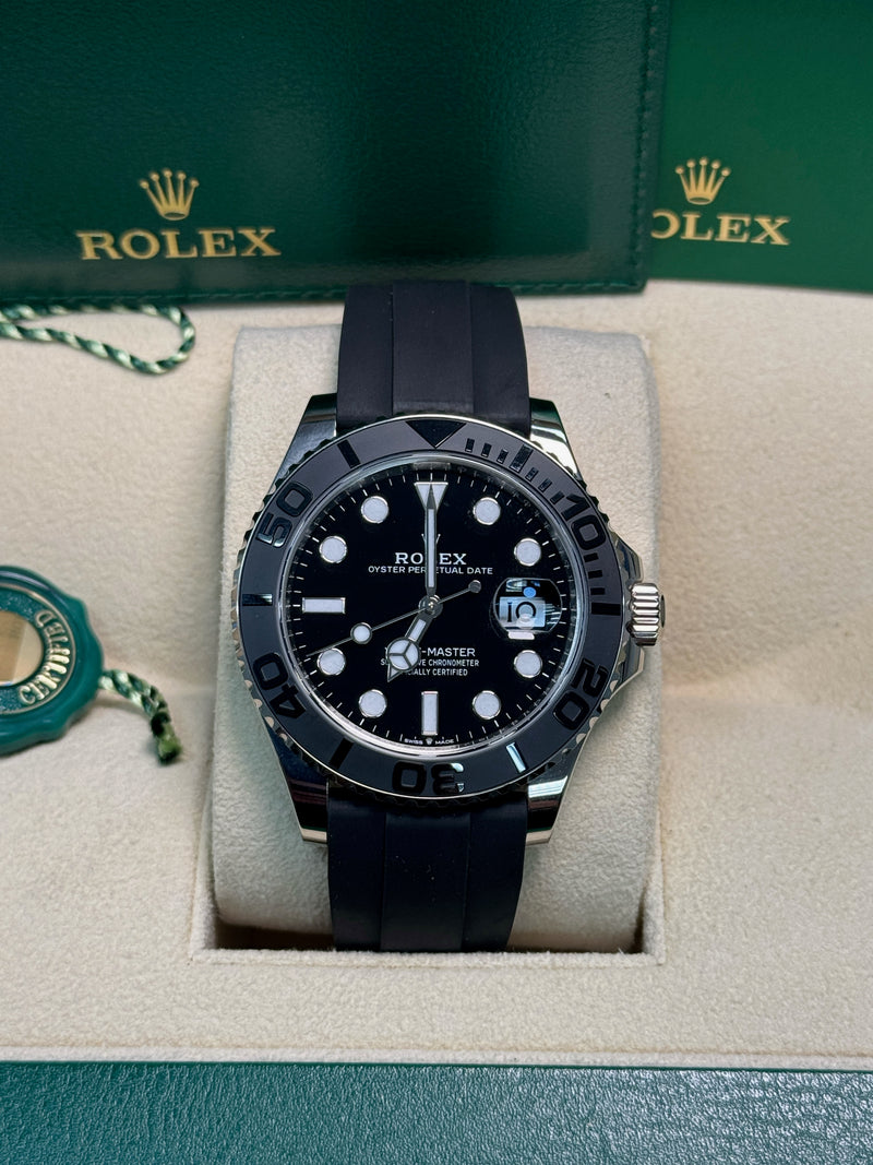 Rolex Yacht-Master 42mm White Gold Black Dial Oysterflex - 226659 - New 2024