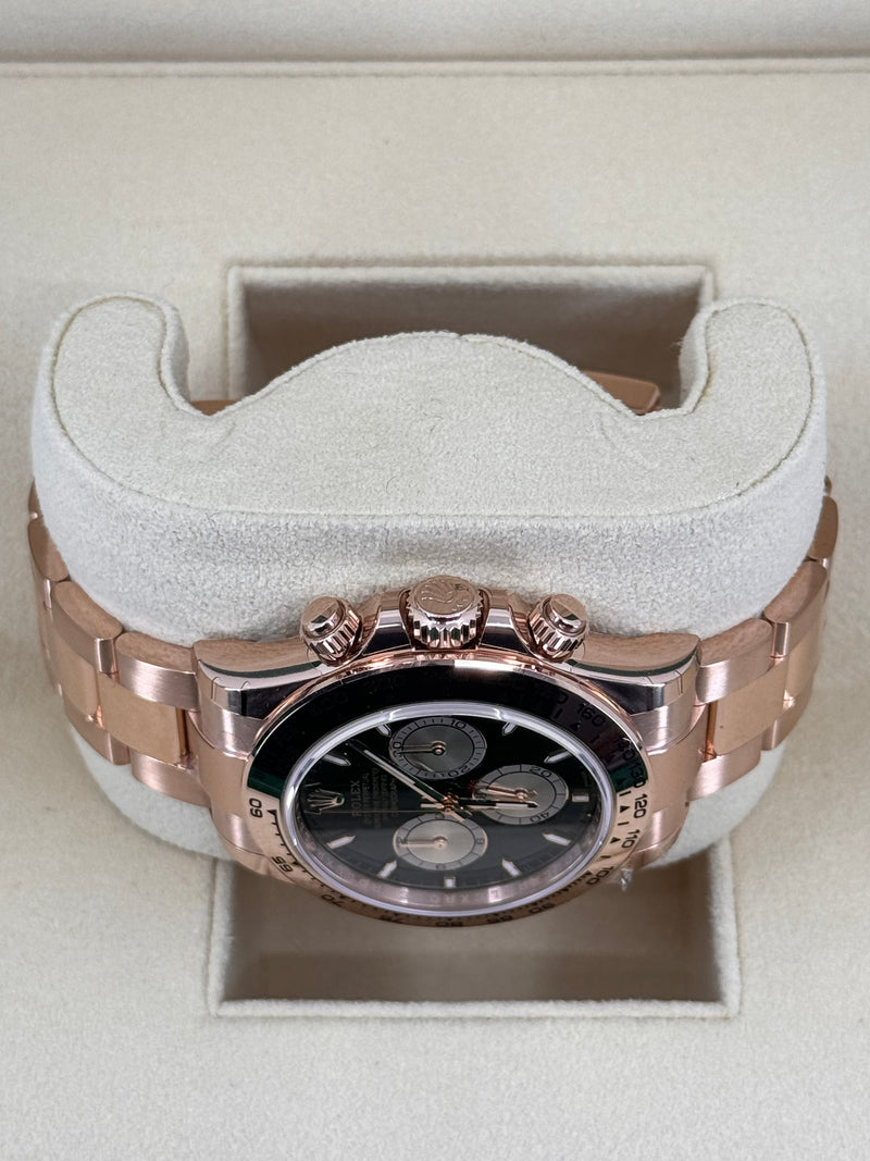 Rolex Cosmograph Daytona 40mm Everose Gold Black Dial - 126505 - Brand New 2024