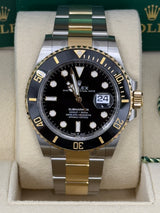 Rolex Submariner 41mm Two-Tone Yellow Gold Black Dial Black Bezel - 126613LN - New 2025