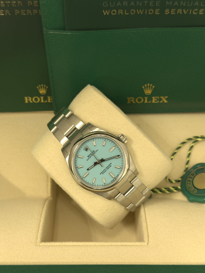 Rolex Oyster Perpetual 31mm Turquoise Blue Dial - 277200 - New 2025