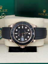 Rolex Yacht-Master 40mm Everose Black Dial Oysterflex - 126655 - New 2025