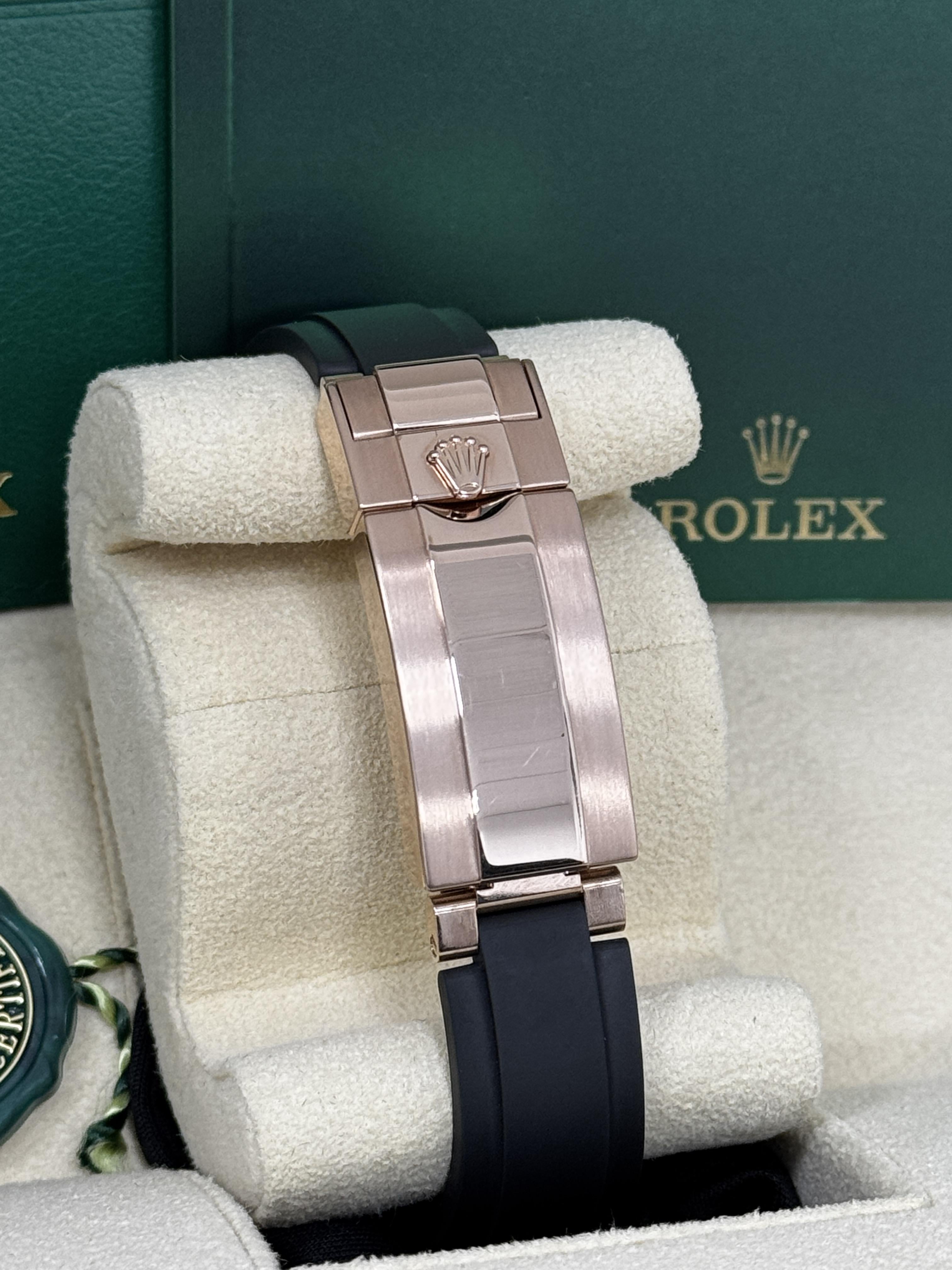 Rolex Yacht-Master 40mm Everose Gold Black Dial Oysterflex – 126655 – New 2025