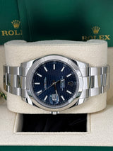 Rolex Datejust 41mm Smooth Bezel Blue Index Dial Oyster - 126300 - New 2024