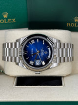 Rolex Day-Date "President" 40mm White Gold Blue Roman Ombre Dial - 228239 - New 2025