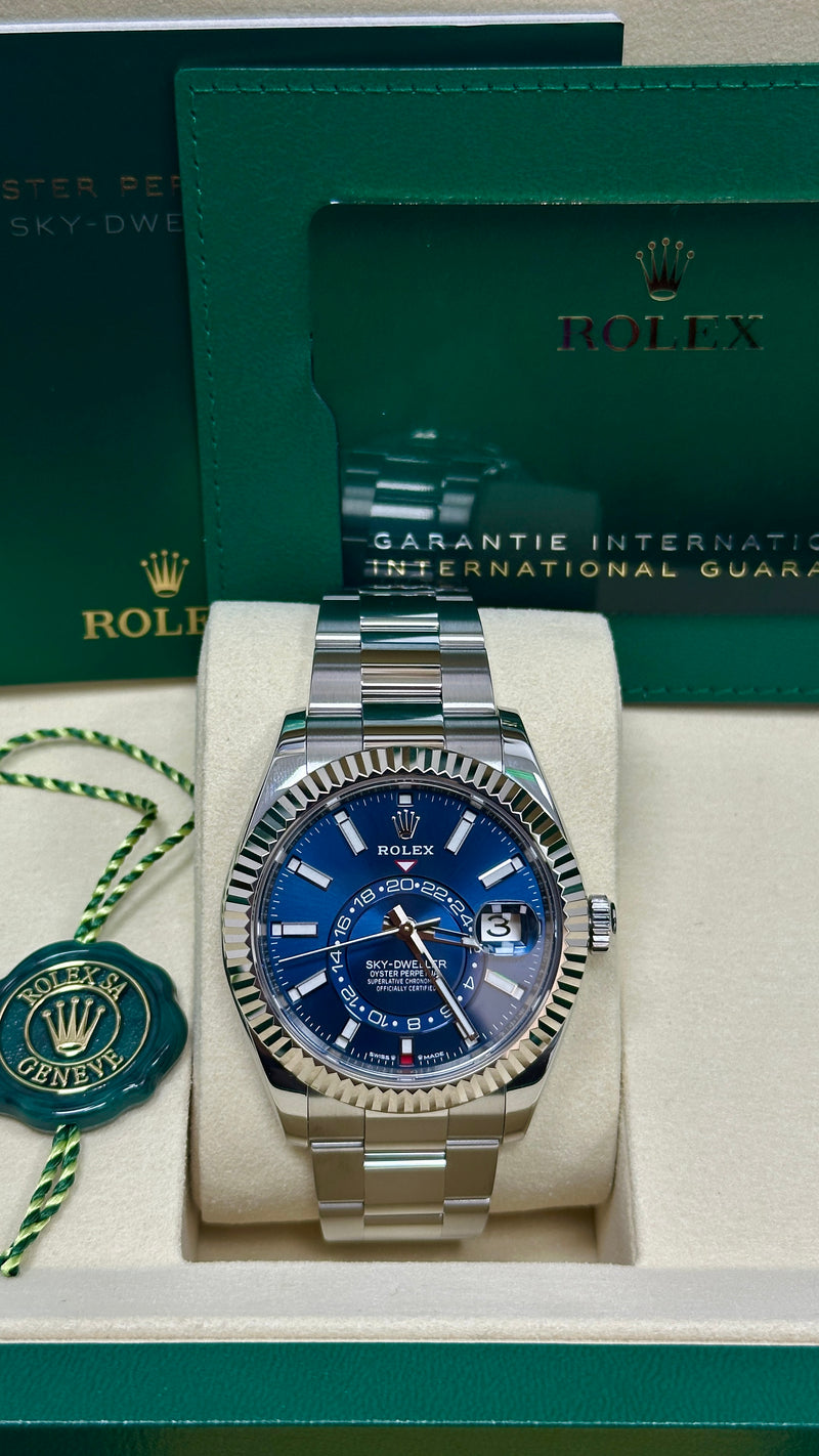 Rolex Sky-Dweller 42mm Stainless Steel Blue Dial Oyster - 336934 - New 2025