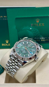 Rolex Sky-Dweller 42mm Stainless Steel Green Dial Jubilee - 336934 - New 2025
