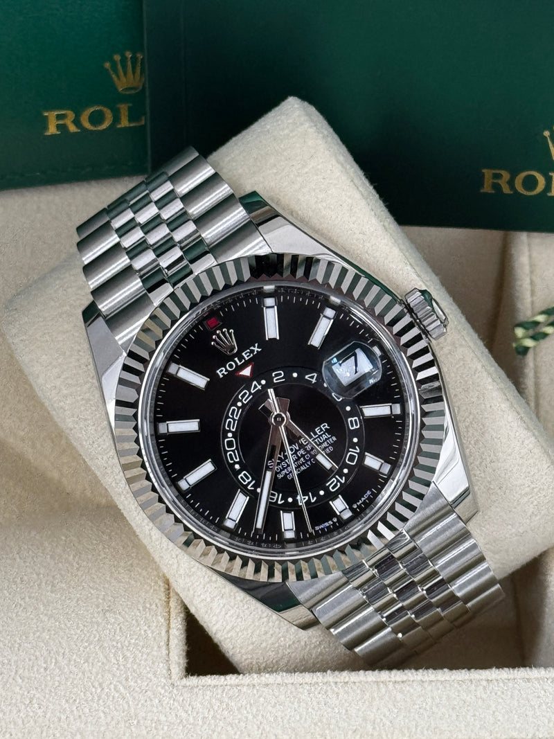 Rolex Sky-Dweller 42mm Stainless Steel Black Dial Jubilee - 336934 - New 2024