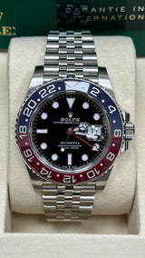 Rolex GMT-Master II 40mm Black Dial Blue/Red Bezel "Pepsi" Jubilee - 126710BLRO - New 2025