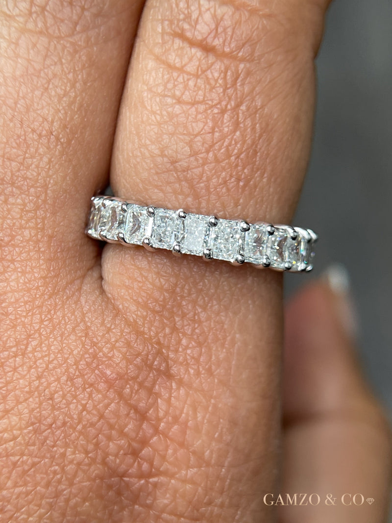 Radiant Cut Lab Grown Diamond Full Eternity Band