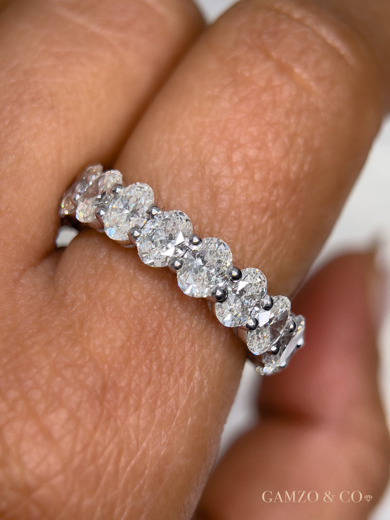 Oval Cut Lab Grown Diamond - Full Eternity Band