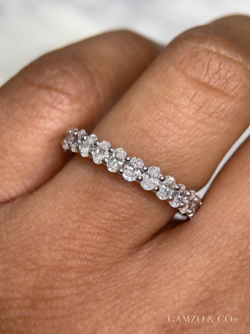 Oval Cut Lab Grown Diamond - Full Eternity Band