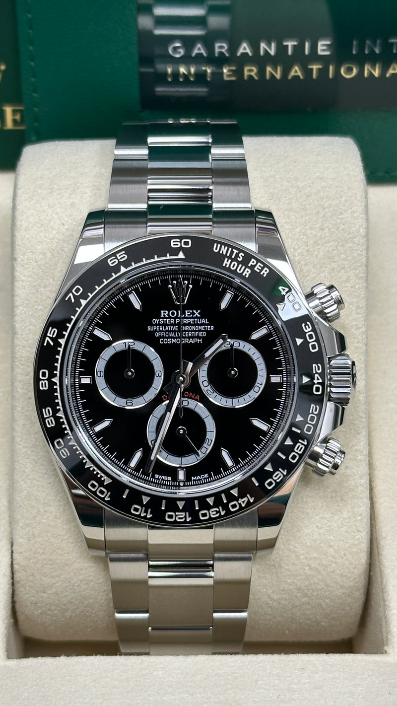 Rolex Cosmograph Daytona 40mm Ceramic Bezel Black Dial - 126500LN - New 2025