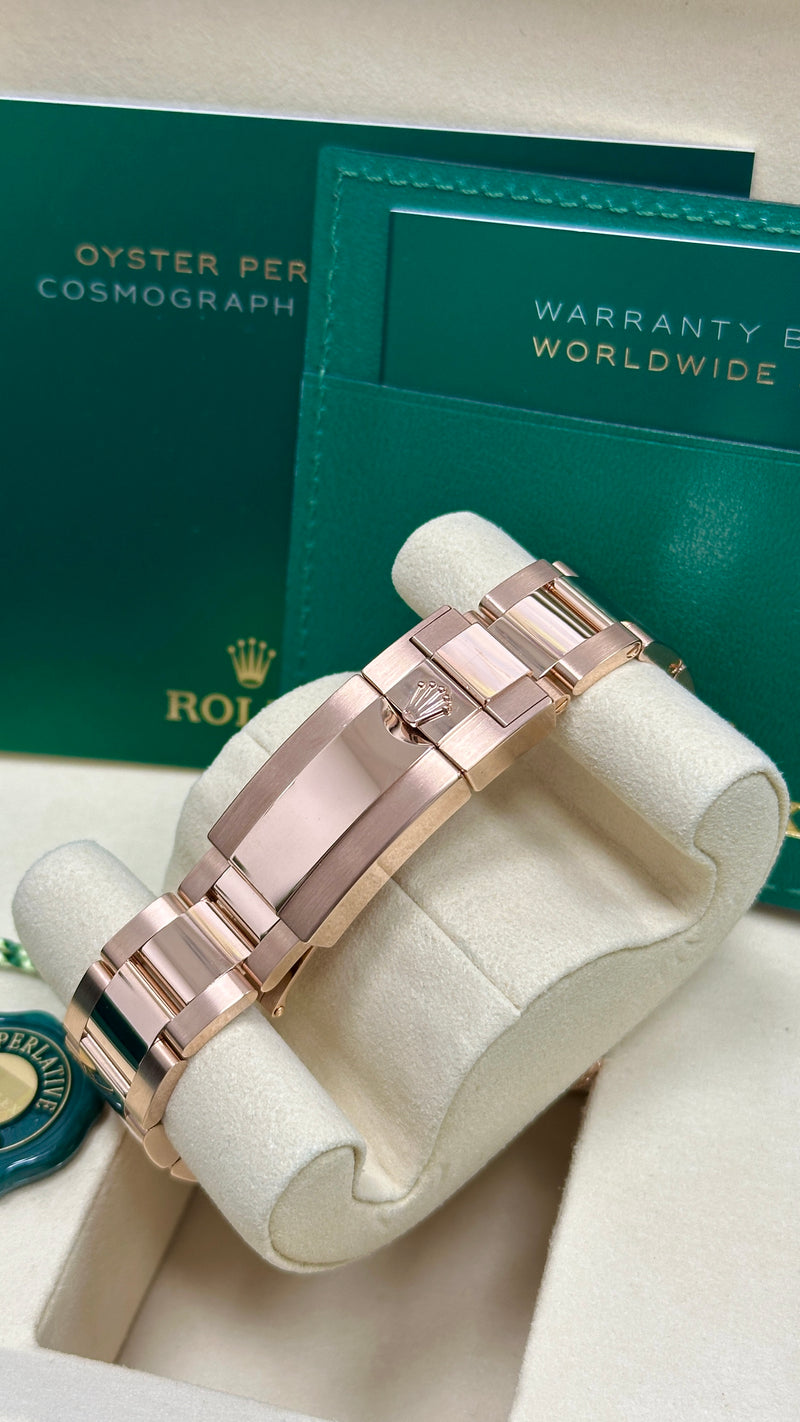 Rolex Cosmograph Daytona 40mm Everose Gold Black Diamond Dial - 126505 - New 2025