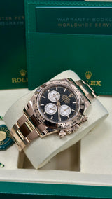 Rolex Cosmograph Daytona 40mm Everose Gold Black Diamond Dial - 126505 - New 2025