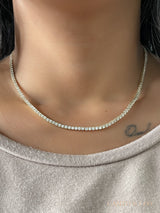 Diamond Tennis Necklace - 4 Prong setting - Custom Darrell
