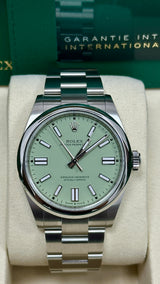 Rolex Oyster Perpetual 41mm Pistachio Dial - 134300 - New 2025