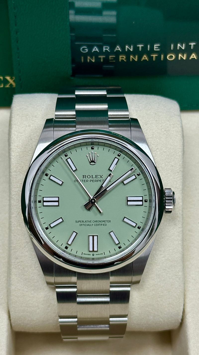 Rolex Oyster Perpetual 41mm Pistachio Dial - 134300 - New 2025