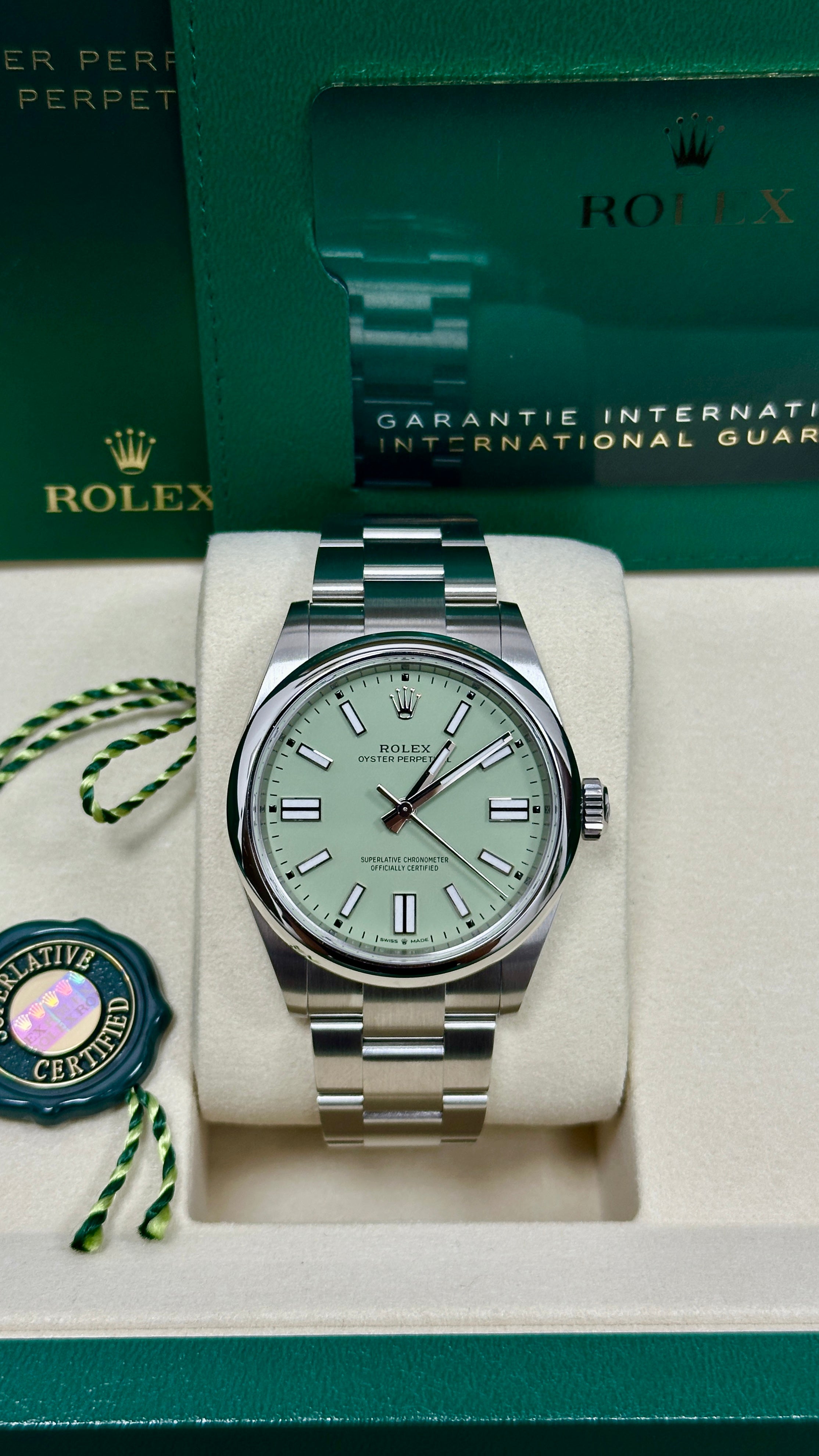 Rolex Oyster Perpetual 41mm Pistachio Dial - 134300 - New 2025 / 2026