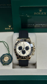 Rolex Cosmograph Daytona 40mm Yellow Gold Ceramic Bezel Champagne and Black "YML/Pikachu" Dial Oysterflex - 126518LN - New 2025