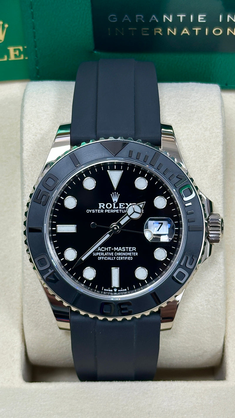 Rolex Yacht-Master 42mm White Gold Black Dial Oysterflex - 226659 - New 2025