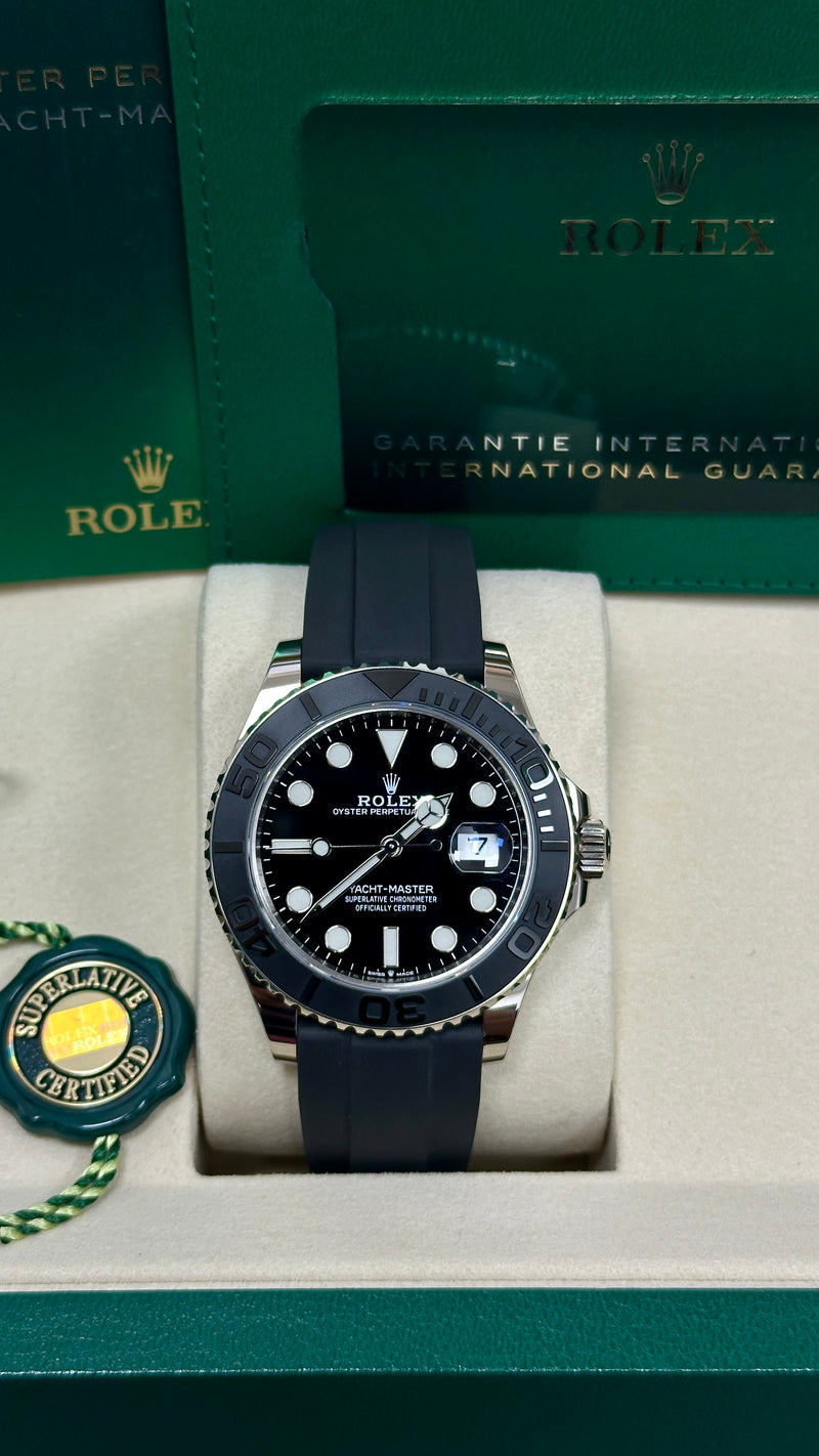 Rolex Yacht-Master 42mm White Gold Black Dial Oysterflex - 226659 - New 2025