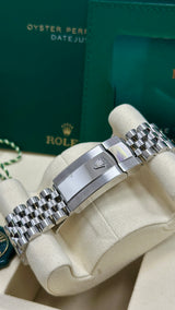 Rolex Datejust 36mm Fluted Bezel "Wimbledon" Roman Dial Jubilee - 126234 - New 2025