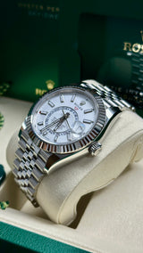 Rolex Sky-Dweller 42mm Stainless Steel White Dial Jubilee - 336934 - New 2025