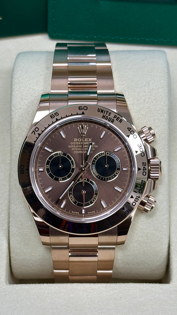 Rolex Cosmograph Daytona 40mm Everose Gold Chocolate Dial - 126505 - New 2025