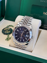 Rolex Datejust 36mm Smooth Bezel Blue Index Dial Jubilee - 126200 - New 2025