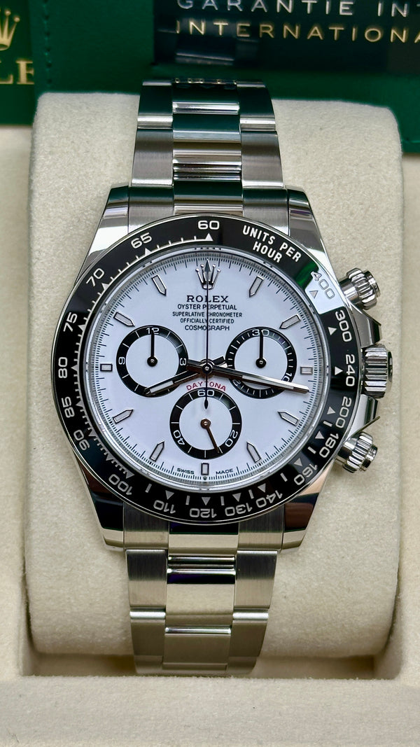 Rolex Cosmograph Daytona 40mm Ceramic Bezel White "Panda" Dial - 126500LN - New 2025