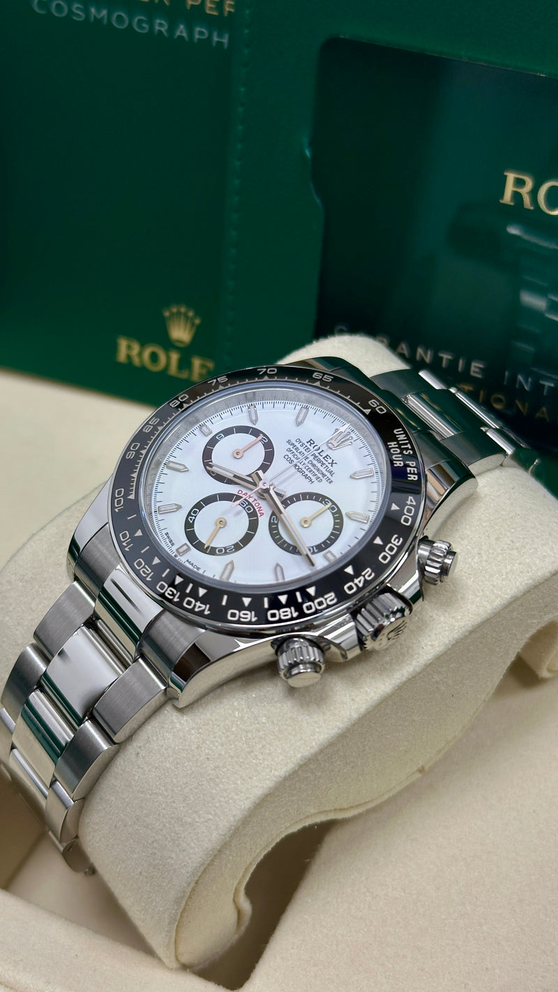 Rolex Cosmograph Daytona 40mm Ceramic Bezel White "Panda" Dial - 126500LN - New 2025