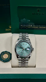 Rolex Datejust 36mm Fluted Bezel Green Index Dial Jubilee - 126234 - New 2025
