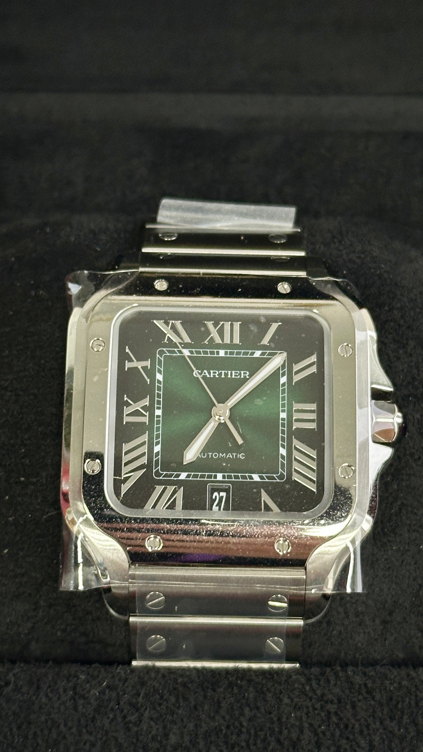 Cartier Santos Large Green Dial - WSSA0062 - New 2025 – Gamzo & Co