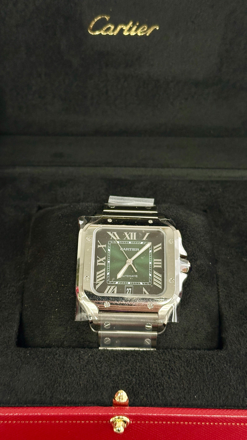 Cartier Santos Large Green Dial  - WSSA0062 - New 2025