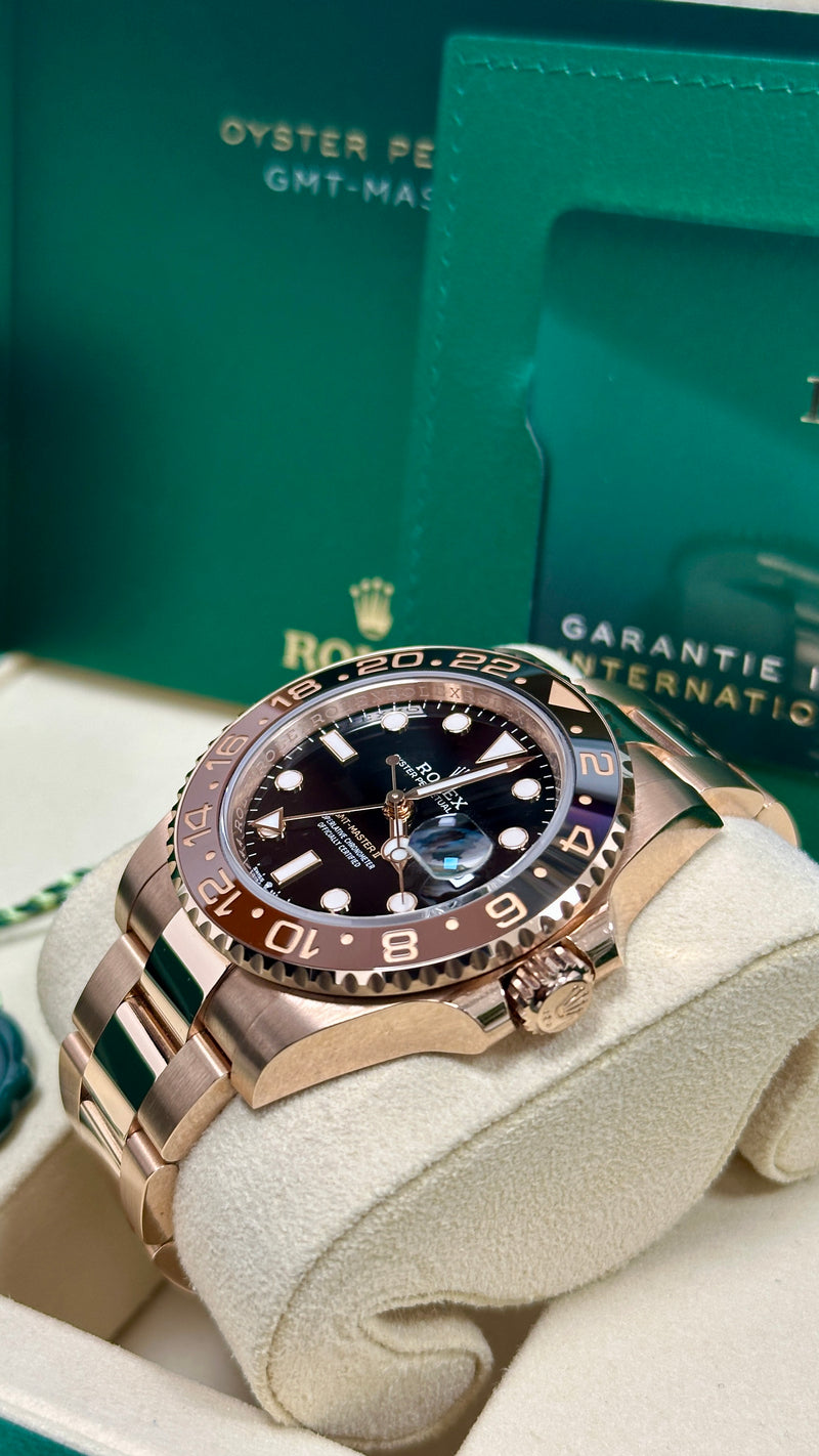 Rolex GMT-Master II 40 mm Everose Gold “Rootbeer” Black Dial – 126715CHNR – New 2025