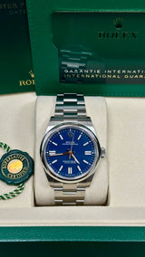 Rolex Oyster Perpetual 41mm Med Blue Dial - 134300 - New 2025
