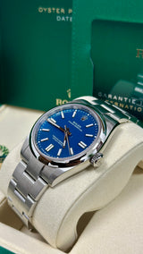 Rolex Oyster Perpetual 41mm Med Blue Dial - 134300 - New 2025