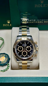 Rolex Cosmograph Daytona 40mm Two-Tone Yellow Gold Black Dial - 126503 - New 2025