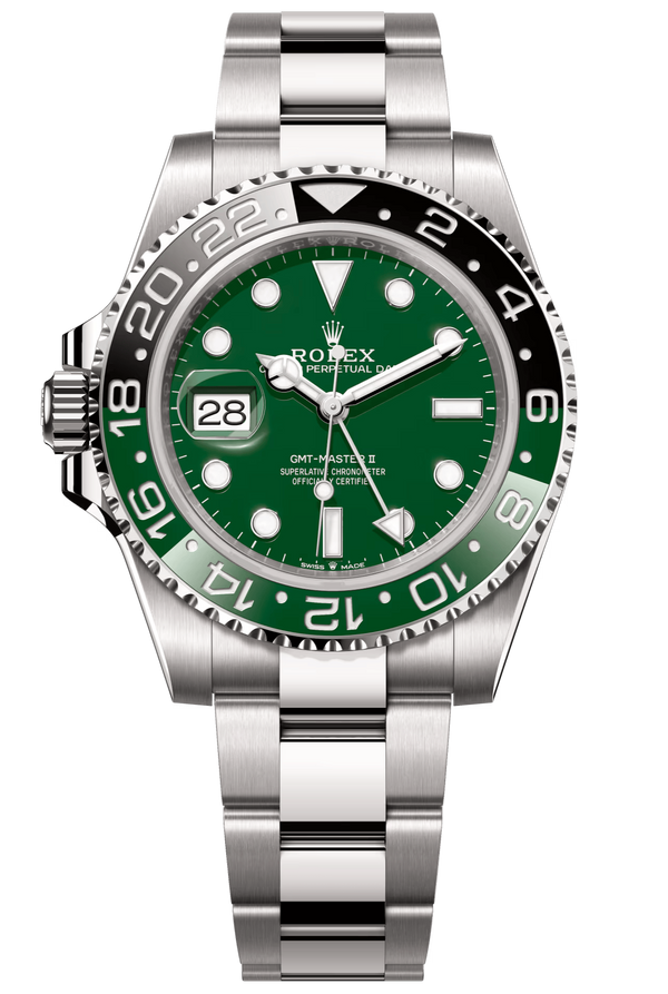 Left-Handed Rolex GMT-Master II 126729VTNR Green/Black Cerachrom Bezel – 2025